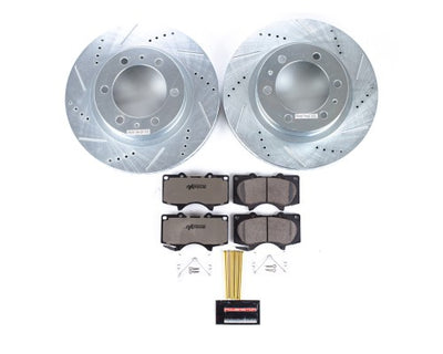 Powerstop K137-36 2-Wheel Set Brake Disc and Pad Kits Front for 4 Runner Tacoma