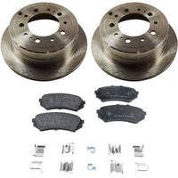 Rear Brake Disc Rotors and Pads Kit for Toyota Land Cruiser Lexus LX470 01-07