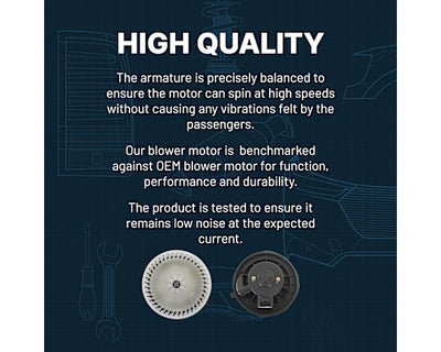 Blower Motor For 84-93 Mercedes Benz 190E 84-89 190D 210 Chassis w/ blower wheel