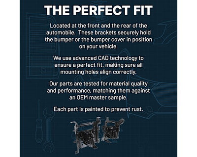 Bumper Bracket Set For 2011-2017 Jeep Compass Front Plastic 2Pc