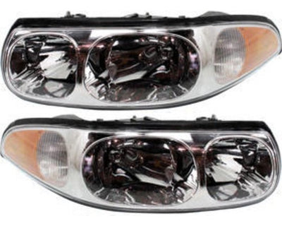 Headlight Assembly Set For 2000-2005 Buick LeSabre Custom Left Right With Bulb