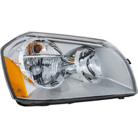Headlight Set For 2005 2006 2007 Dodge Magnum Headlamp Pair Chrome With Bulbs