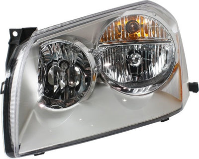 Headlight Set For 2005 2006 2007 Dodge Magnum Headlamp Pair Chrome With Bulbs