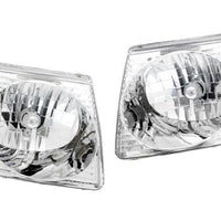 Left and Right Headlights For Ford Explorer Sport Trac 2001-2005 Halogen w Bulbs