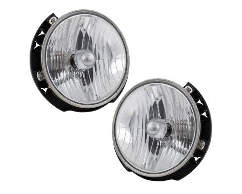 Driver and Passenger Side Headlights For Jeep Wrangler 2007-2017 Halogen w Bulbs