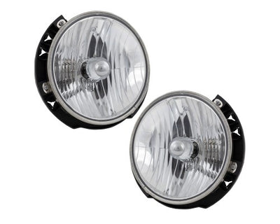Driver and Passenger Side Headlights For Jeep Wrangler 2007-2017 Halogen w Bulbs