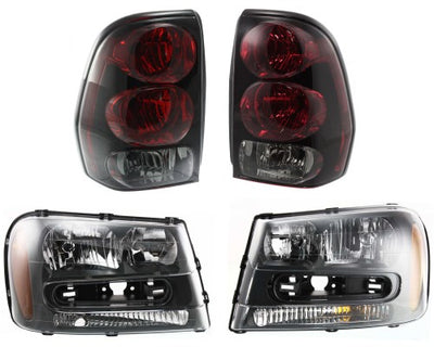 Headlight Kit For 2002-2006 Chevrolet Trailblazer EXT Left and Right Halogen