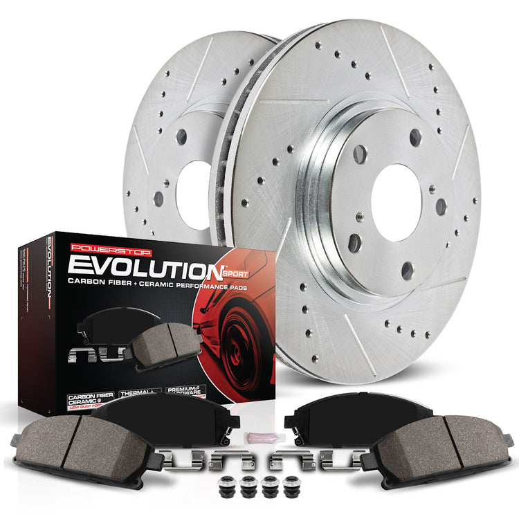 Powerstop K719 2-Wheel Set Brake Disc and Pad Kits Rear for Mazda Miata 90-93